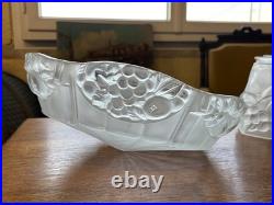 Vasque verre moulé pressé art deco decor de Fruits à Identifier
