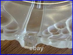 Vasque verre moulé pressé art deco decor de Fruits à Identifier