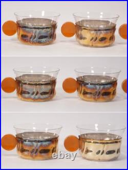 Véritable Tasse À Thé Vintage Art Déco En Verre Métal Argenté Sur Plateau Véritable Tasse À Thé Vintage Art Déco En Verre Métal Argenté Sur Plateau