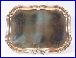 Véritable Tasse À Thé Vintage Art Déco En Verre Métal Argenté Sur Plateau