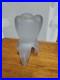 Verre moulé en forme de DENT dépoli H17 cm Art déco