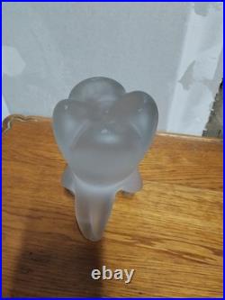 Verre moulé en forme de DENT dépoli H17 cm Art déco
