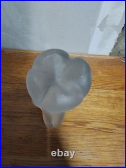 Verre moulé en forme de DENT dépoli H17 cm Art déco