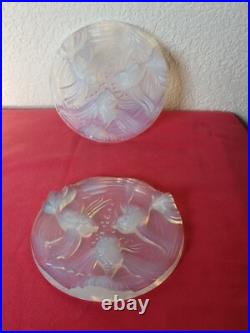 Verre opalescent Verelys France Art Deco Carpe Koi Signé Et Rare