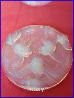 Verre opalescent Verelys France Art Deco Carpe Koi Signé Et Rare