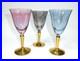 Verres Art Déco Vers 1930 En Verre Irisé Doré B-K57