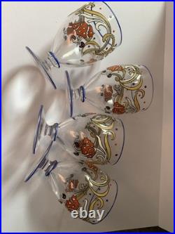 Verres Art Déco émail Sévres