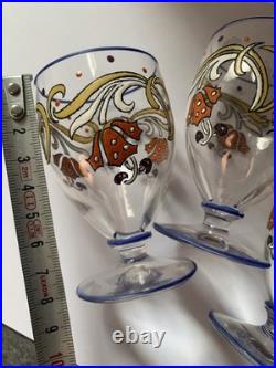 Verres Art Déco émail Sévres