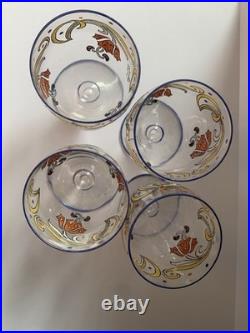 Verres Art Déco émail Sévres