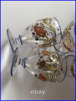 Verres Art Déco émail Sévres