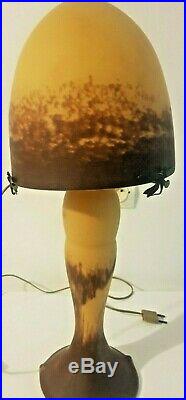 Vintage Lampe champignon en pâte de verre