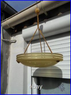Vintage lamp lampe lustre plafonnier suspension art deco ange angel putti DEVEAU