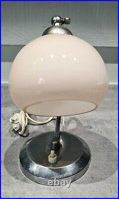 Vintage lampe art déco années 30 opaline rose 1930s art deco lamp pink opaline